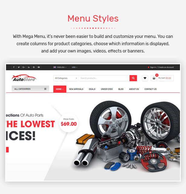 AutoStore - Auto Parts and Equipments Magento 2 Theme with Ajax Attributes Search Module - 10