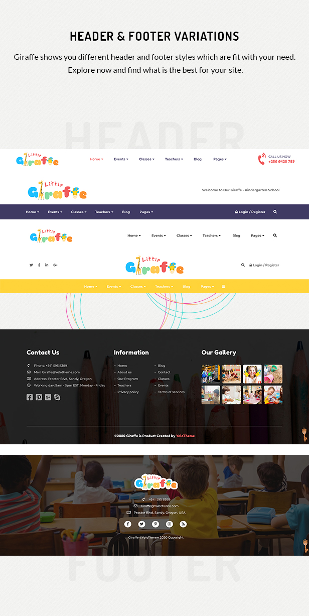 Giraffe - Kindergarten Education WordPress Theme - 5