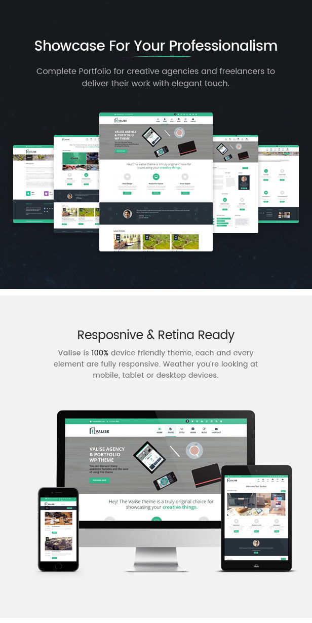 Valise Theme Main Features