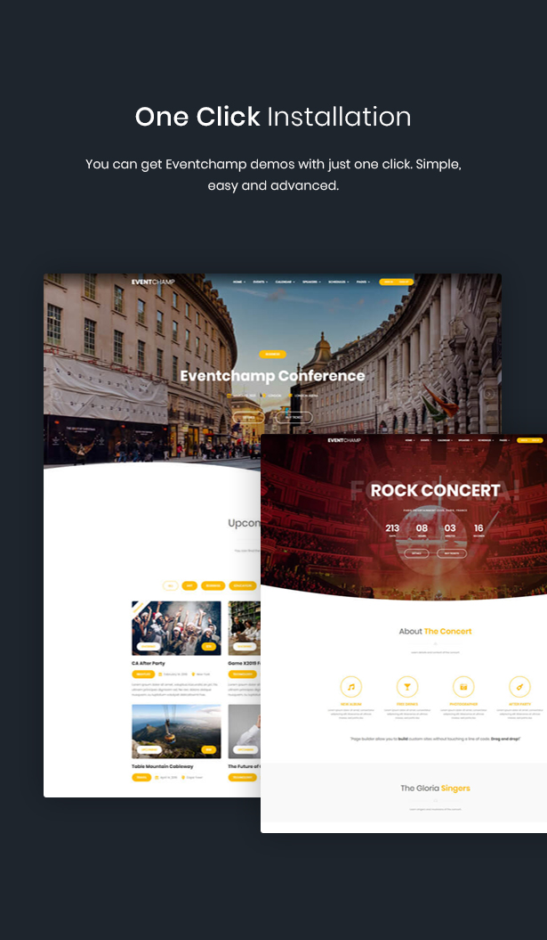 WordPress event theme