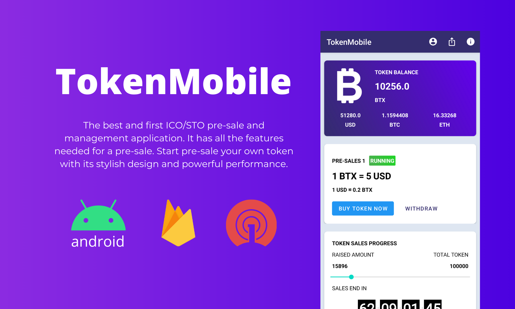 TokenMobile | Token management & Pre-sale application | ICO/STO/IDO - 1