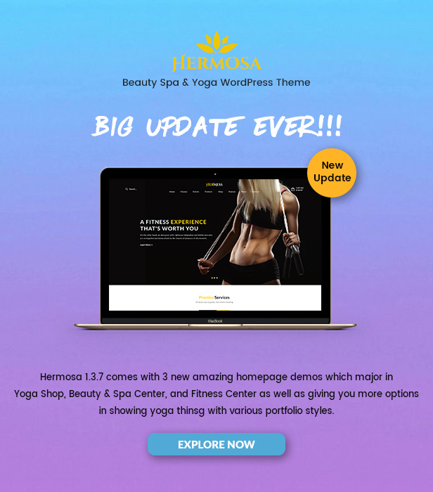 Hermosa - Health Beauty & Yoga WordPress Theme - 1