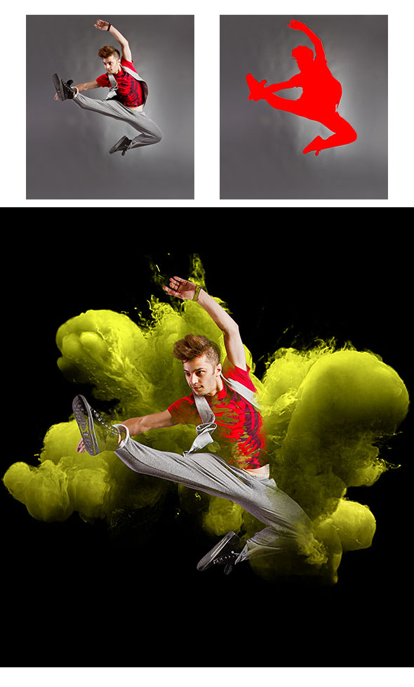 Animated Colored smoke Photoshop Action-w11