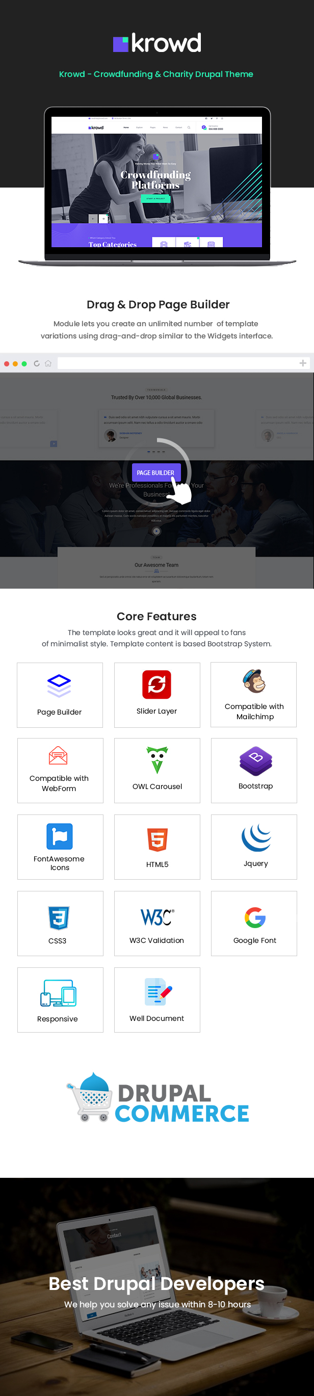 Krowd - Crowdfunding & Charity Drupal 10 Theme - 5