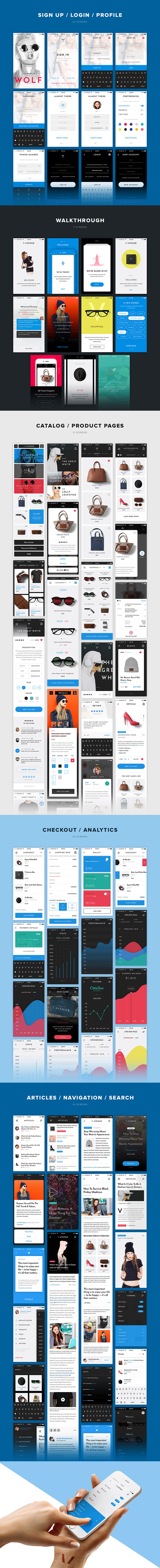 V Avenue Mobile UI Kit - 2