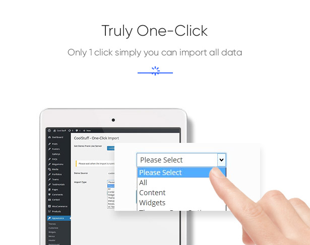 One Click Installation in Parahouse Real Estate WordPress Theme