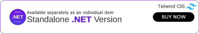 ASP.NET MVC5 & CORE8 Tailwind CSS Admin Portal Template