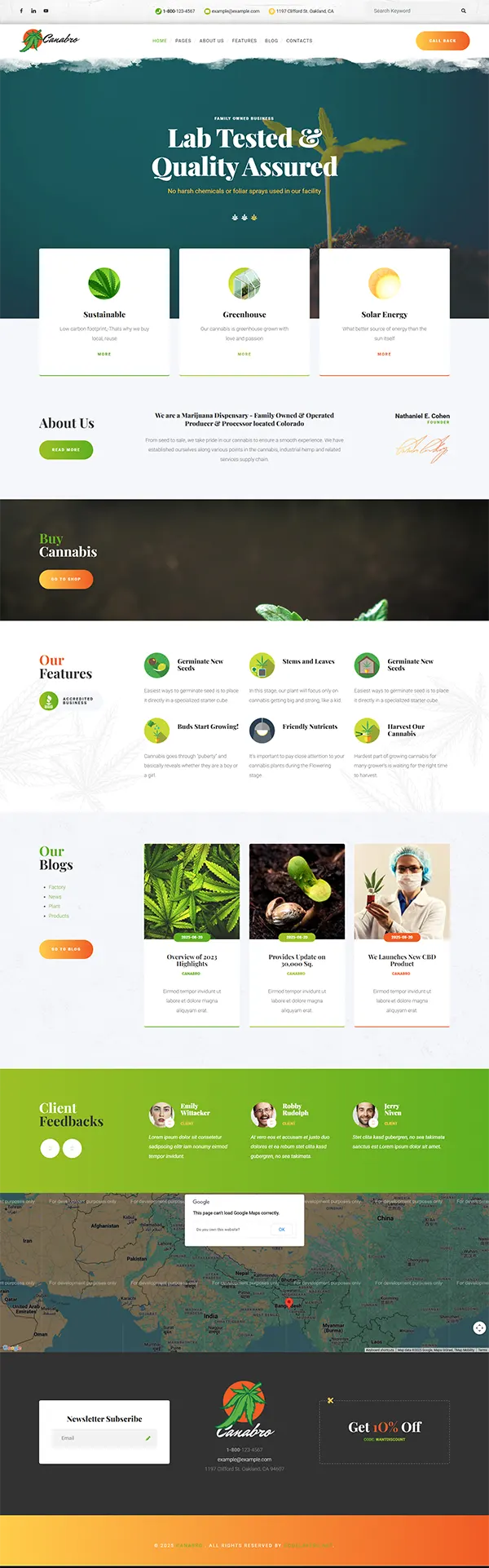 Canabro joomla template