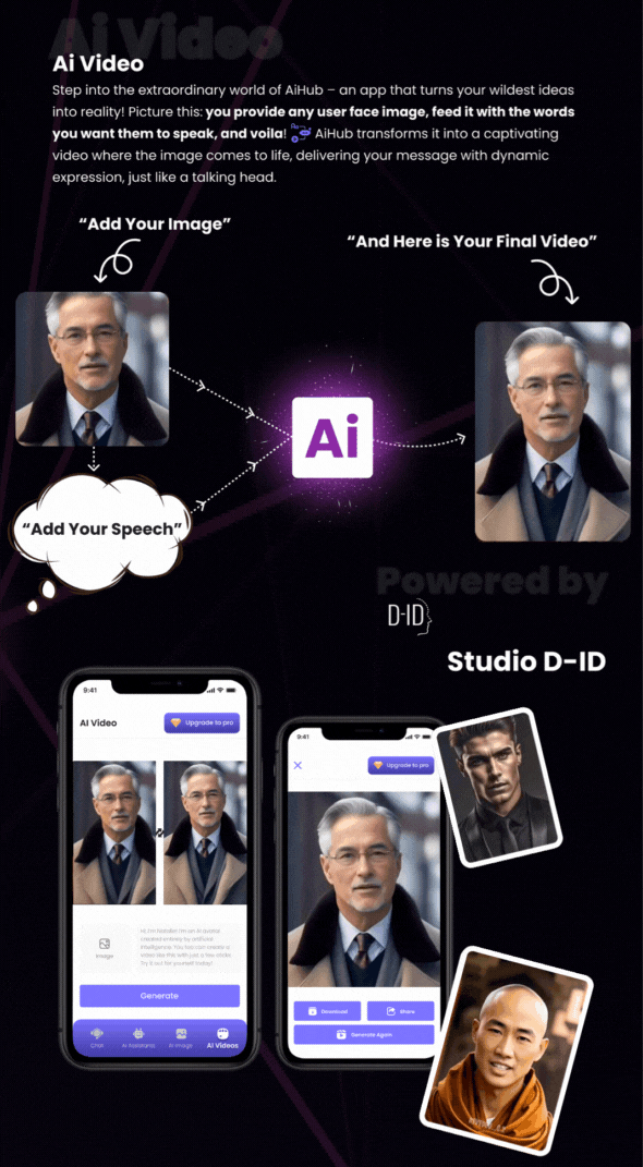 AiHub - Video, Image and Text generative AI mobile app | Flutter based Android, iOS Compatible app - 10