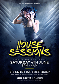 House Sessions Flyer Template