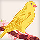 japanese yellow canary bird symbol of spring