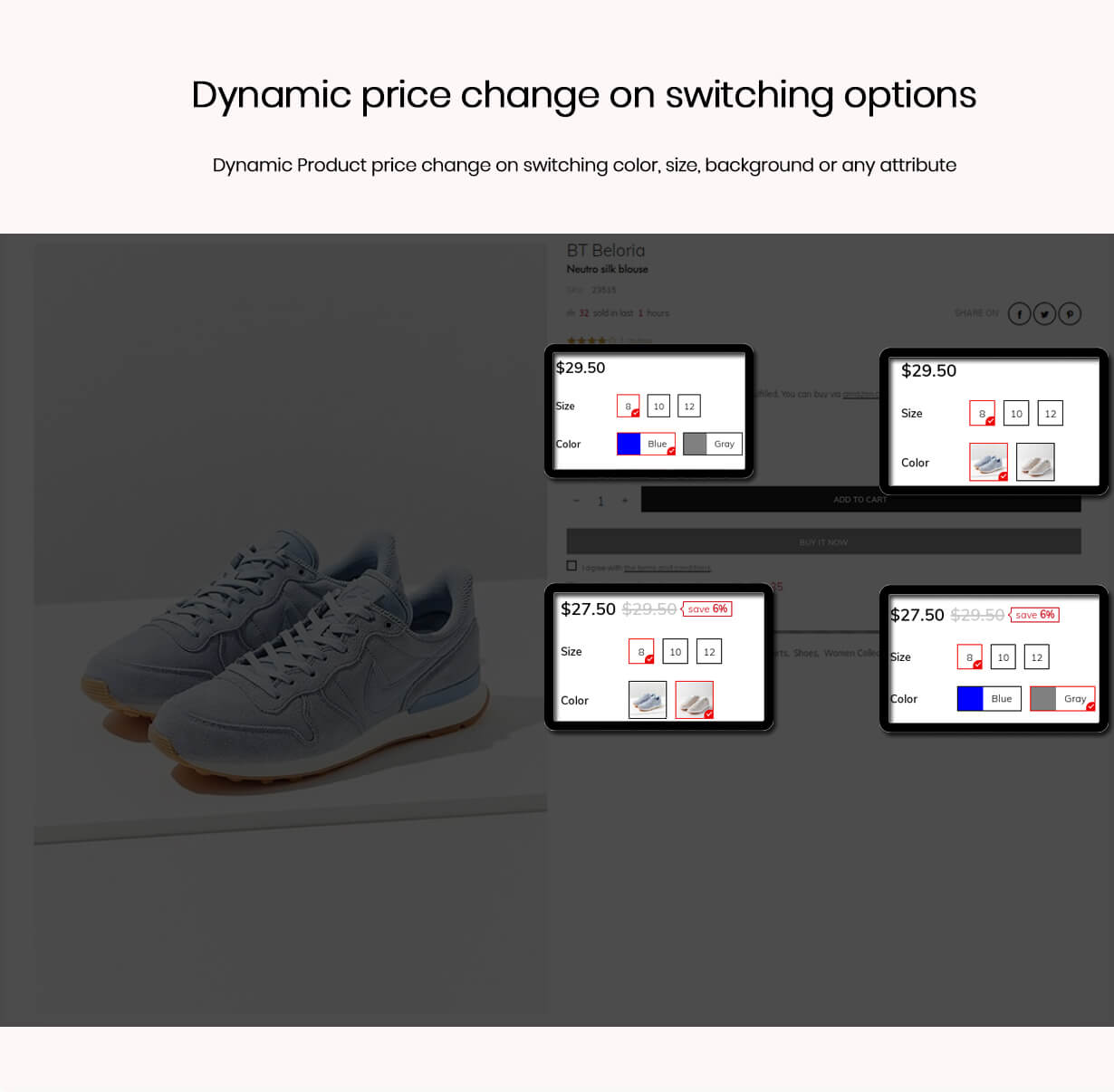 Dynamic product price change