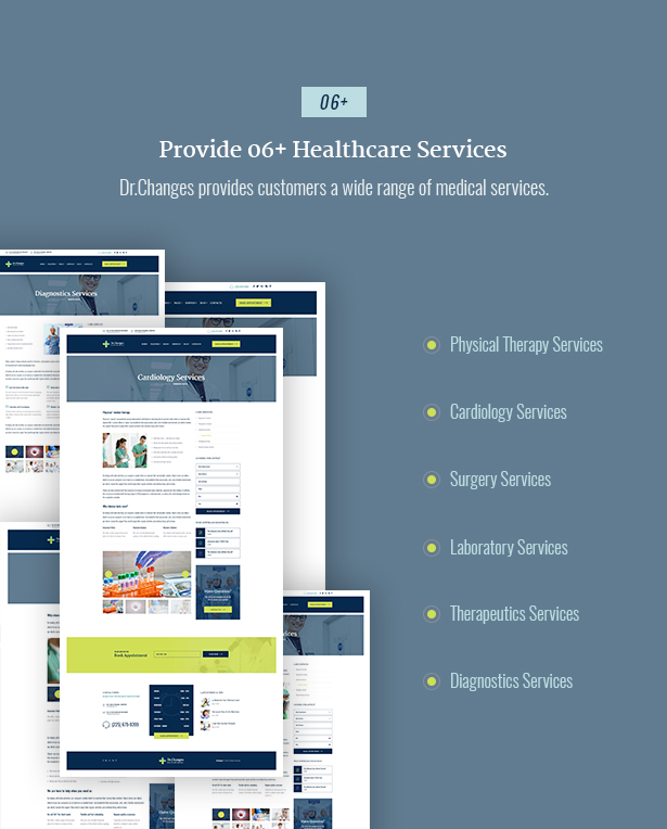 Dr.Changes Best Medical WordPress Theme Services Showcase
