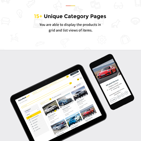 classified spot html Category page designs