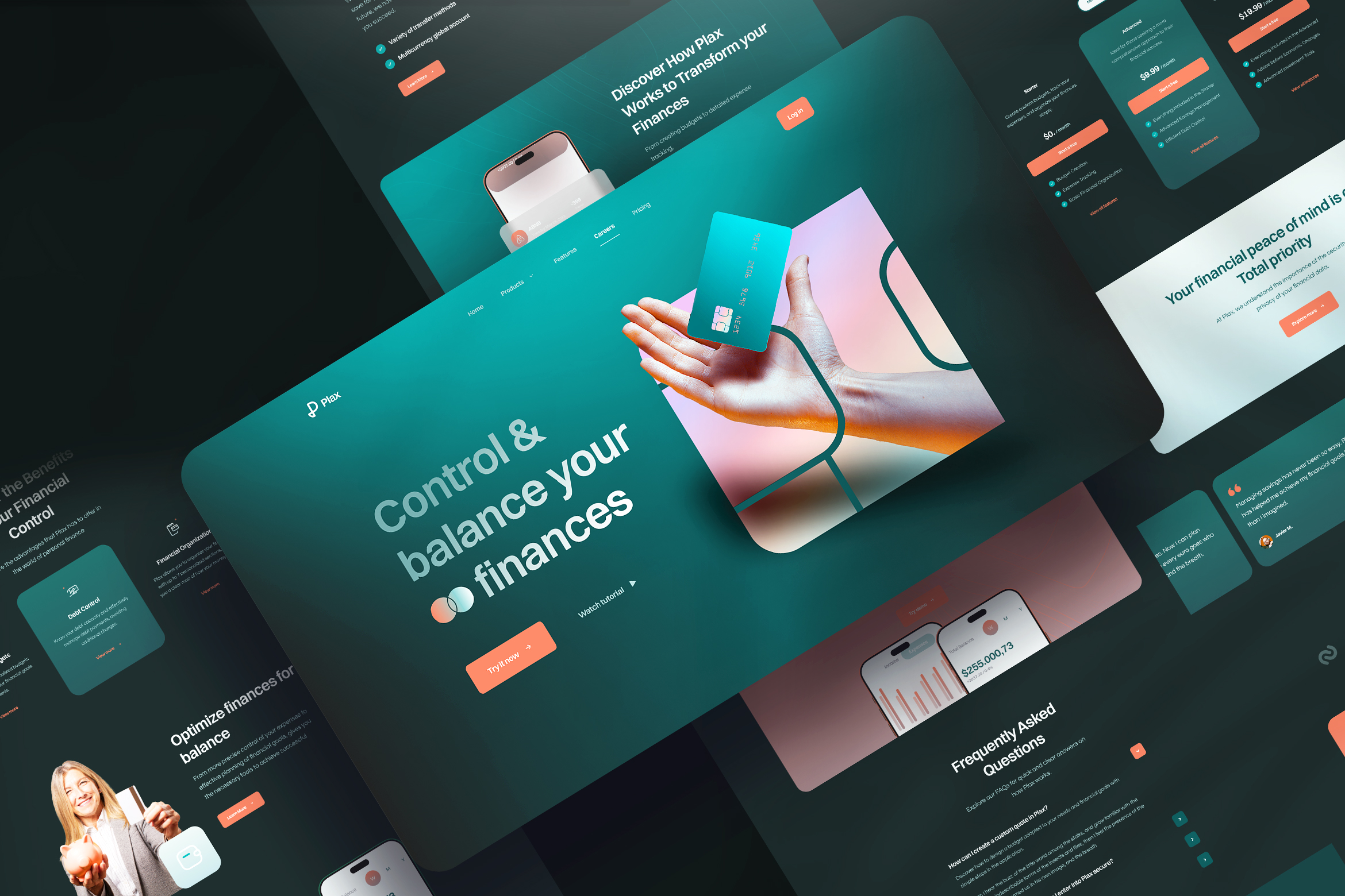 Plax - Finance & Fintech React NextJS Template - Description 4