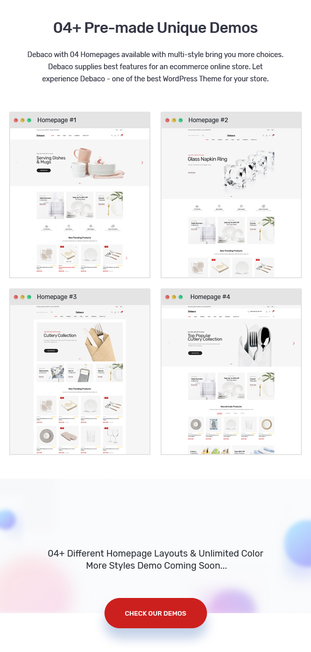 Debaco - Kitchen appliances for WooCommerce WordPress 3