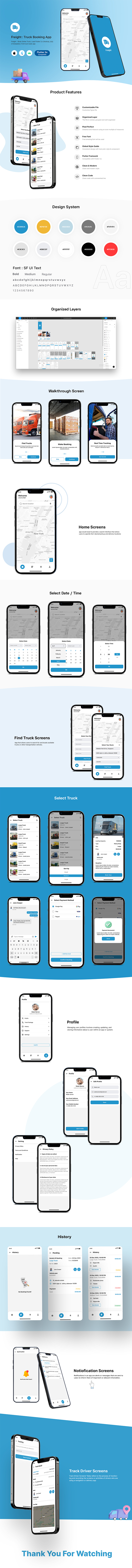 Freight - Book Online Truck, Load Flutter 3.x (Android, iOS) UI templates | Full truck loads app - 5
