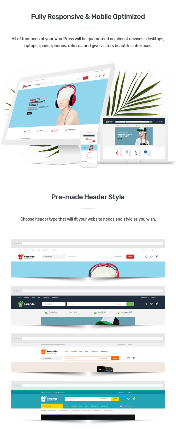 Korando - Multipurpose Theme for WooCommerce WordPress 5