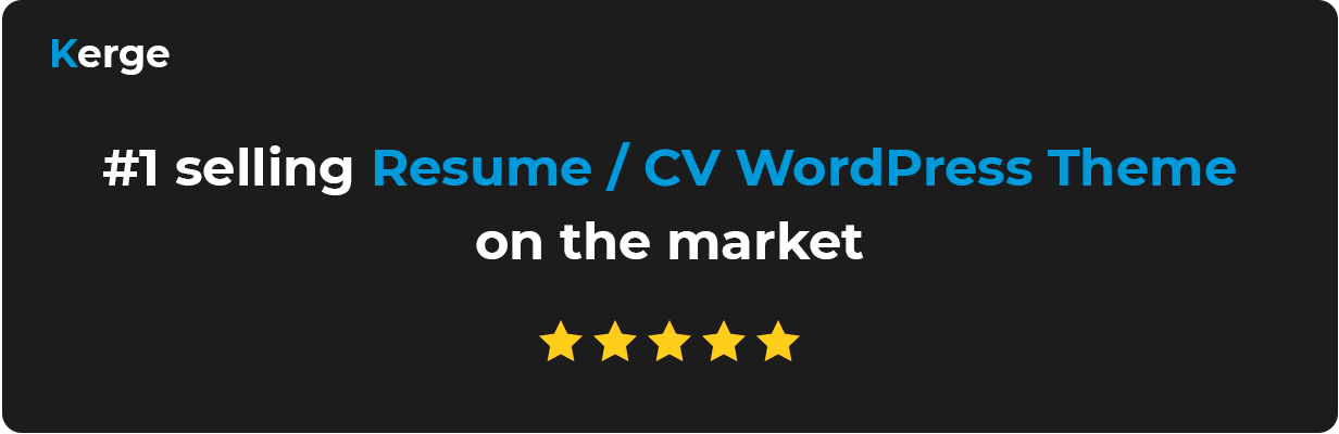 Kerge - Resume WordPress Theme - 5