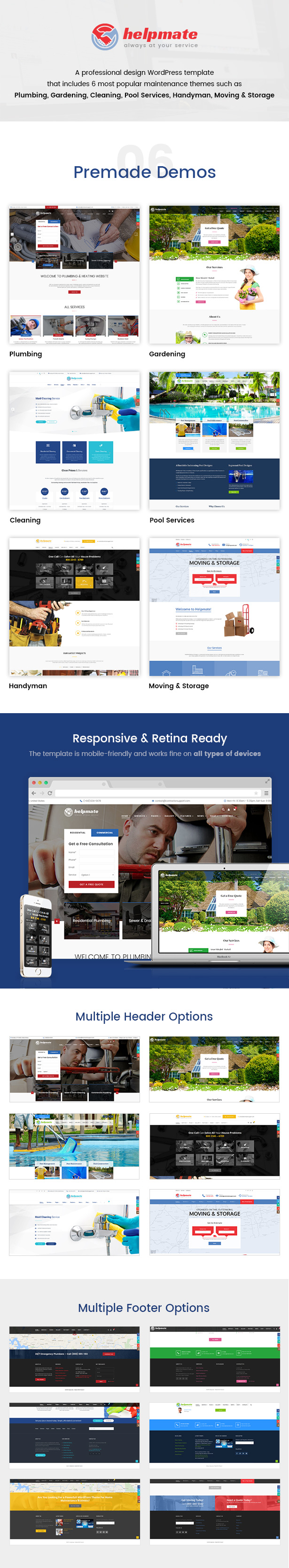 Helpmate - 6 in 1 Maintenance WordPress Theme - 5