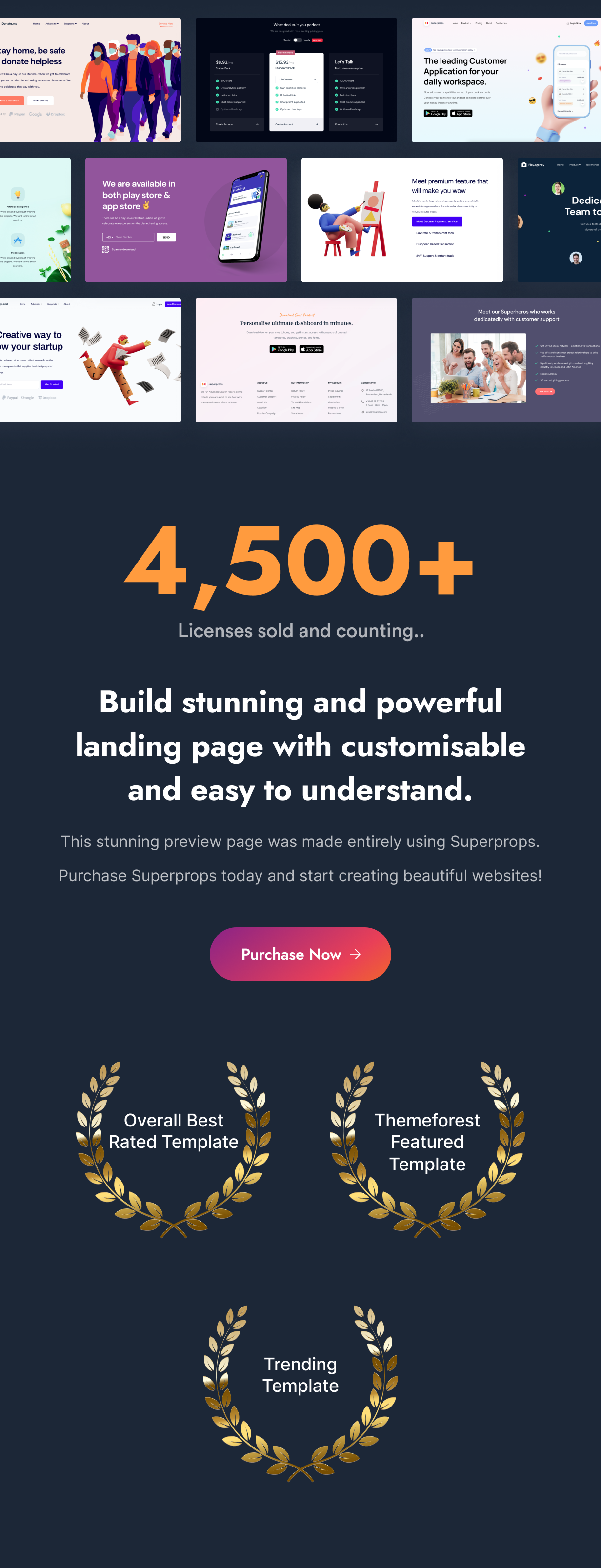 SuperProps - React  Next JS Landing Page Templates - 12