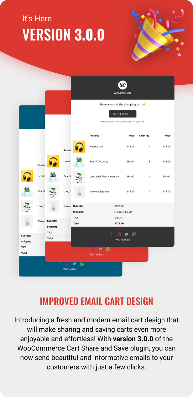 WooCommerce Cart Share & Save - Version 3.0.0