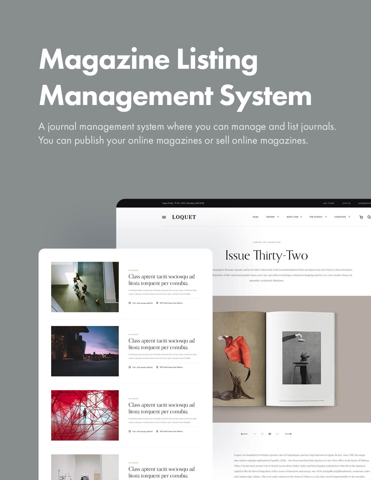 Magazine listing management system