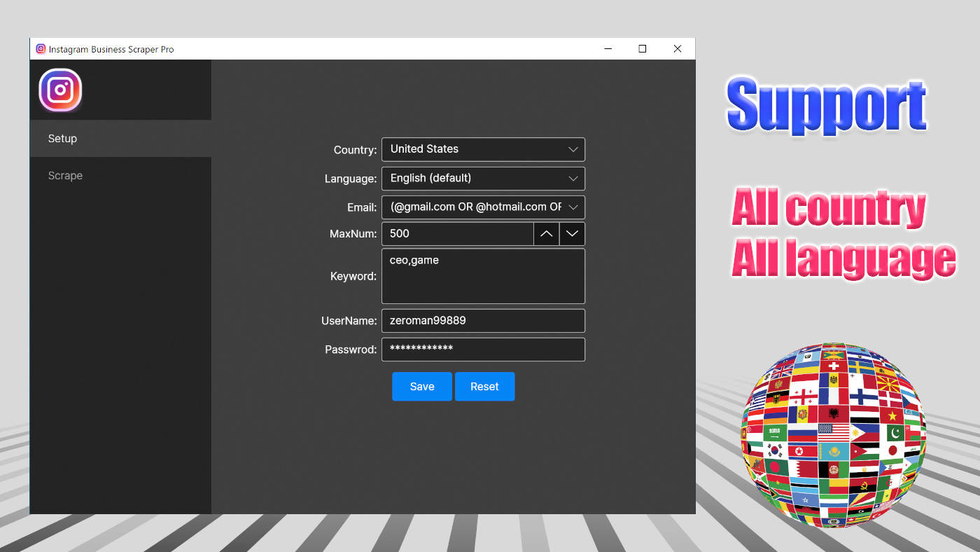 Social Scraper-Instagram Media Scraper Pro Support Window|Mac