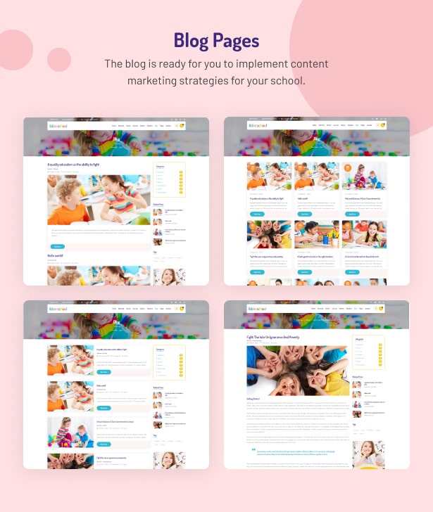 Ibble School- Education WordPress Theme blog page