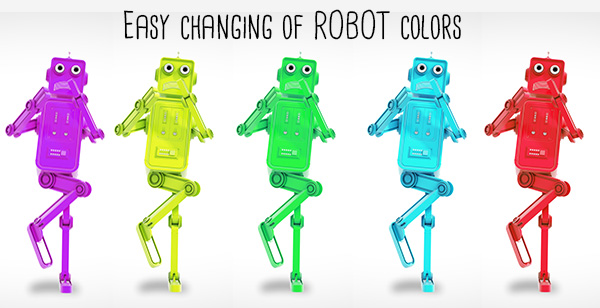 Funny Robot Character - Animation Toolkit - 3