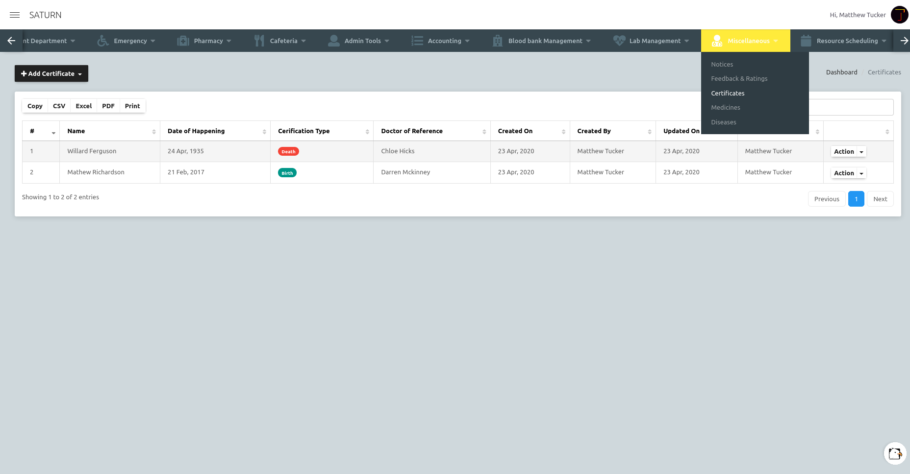 Saturn | Hospital Management System - 19