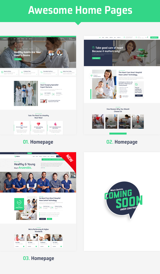 Dezily - Cardiologist And Medical WordPress Theme