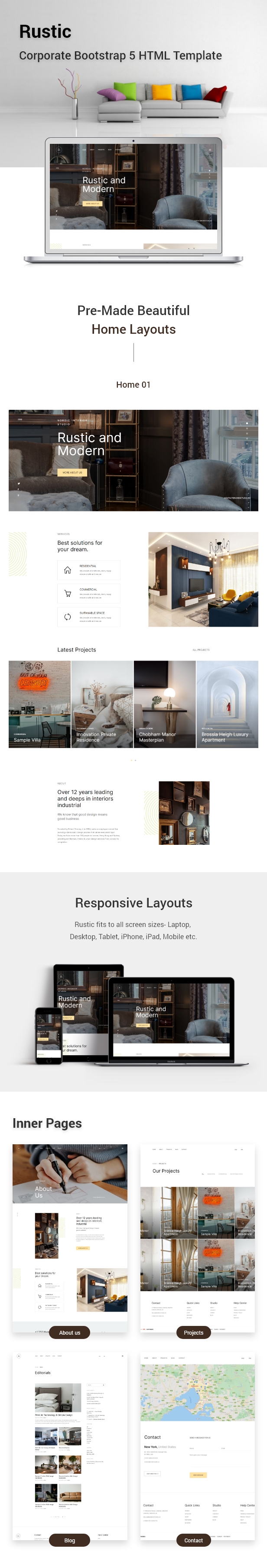 Rustic - Corporate Bootstrap 5 HTML Template - 1