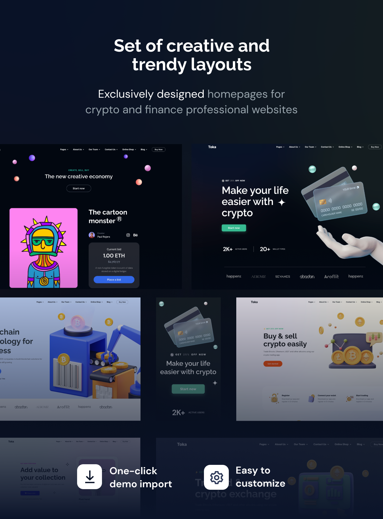 Toka - NFT & Crypto WordPress Theme 1