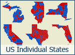 50 Individual US State Maps