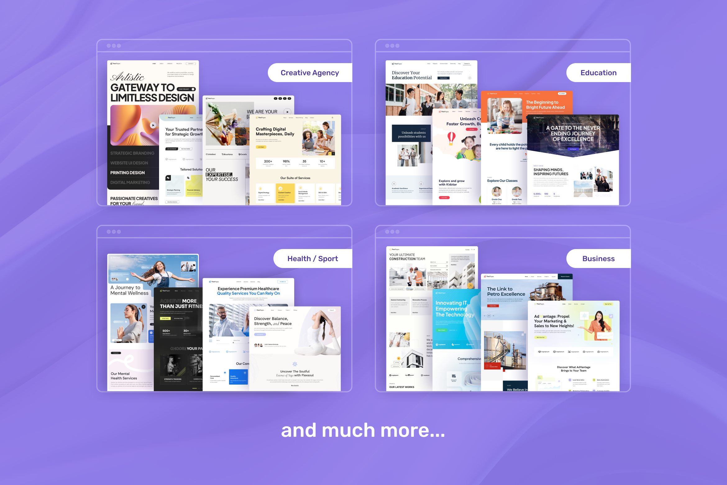 FlexiPages - Multipurpose Landing Page Design UI Bundle - 3