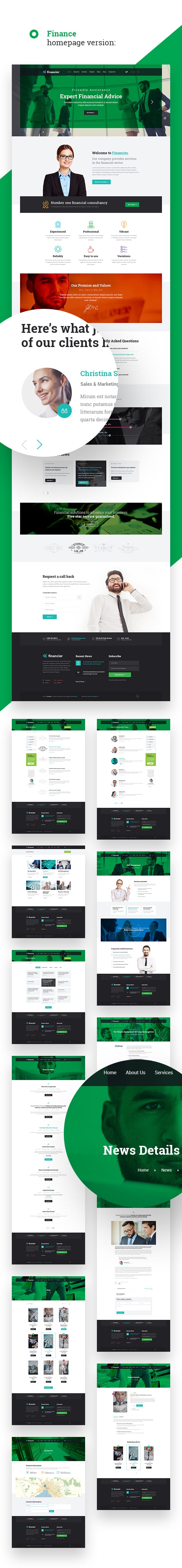 Financier - Finance & Business PSD Template - 4