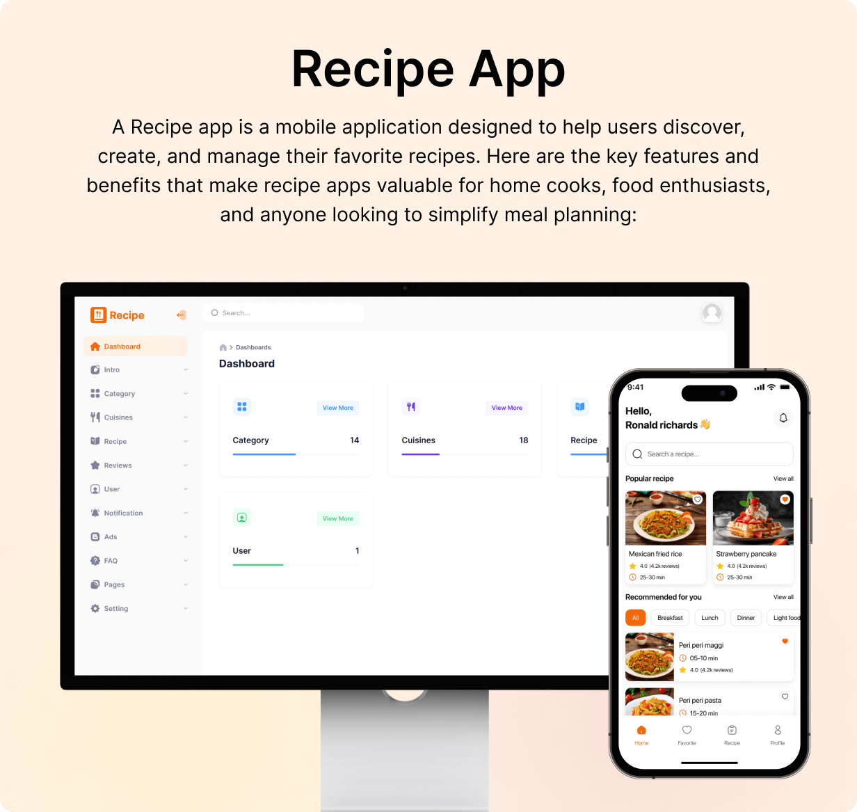 Recipe Full App in Flutter with NodeJs Backend | Cooking Guide App in Flutter - 5