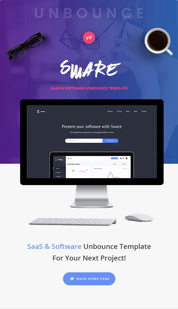 Sware - SaaS & Software Unbounce Template - 1