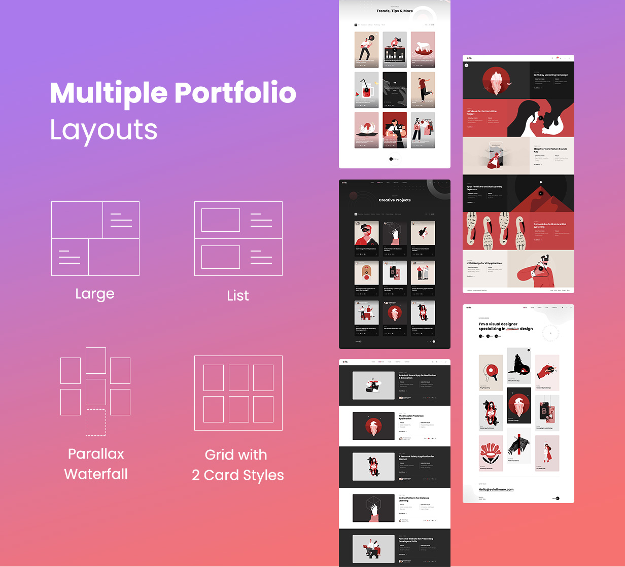 Evie - Multiple Portfolio Layouts