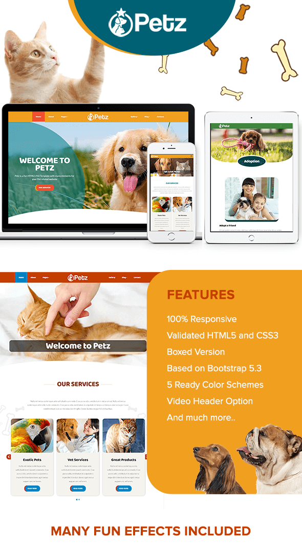 Petz Responsive HTML Template