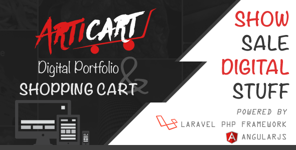 Articart Digital Portfolio Website and Shopping Cart