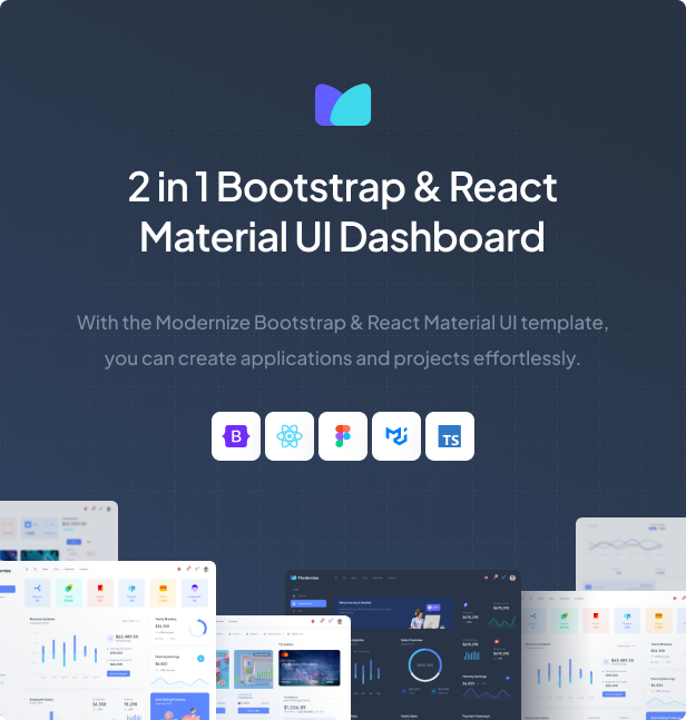 Modernize Bootstrap 5 & React MUI Admin Dashboard - 1