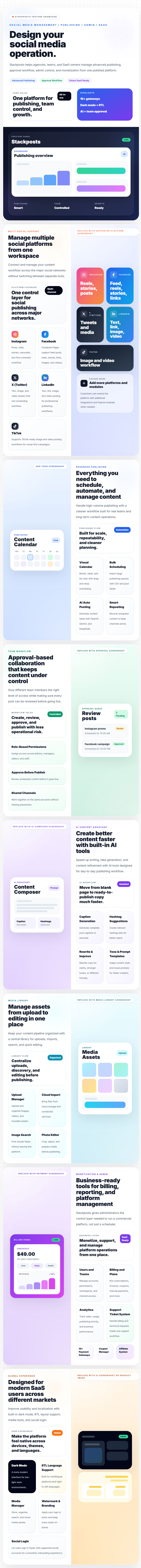 Stackposts - AI Social Media Management & Marketing SaaS Platform - 1