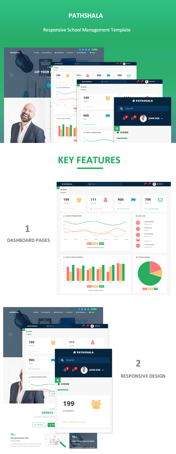 Pathshala - Responsive School Management Template - 1