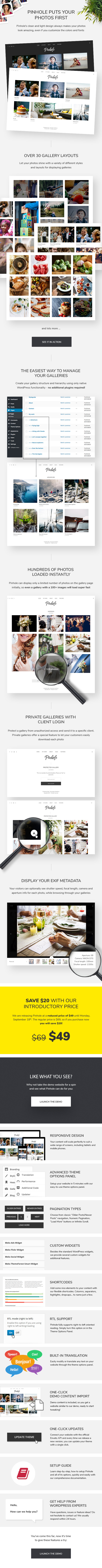 Pinhole - WordPress Gallery Theme for Photographers