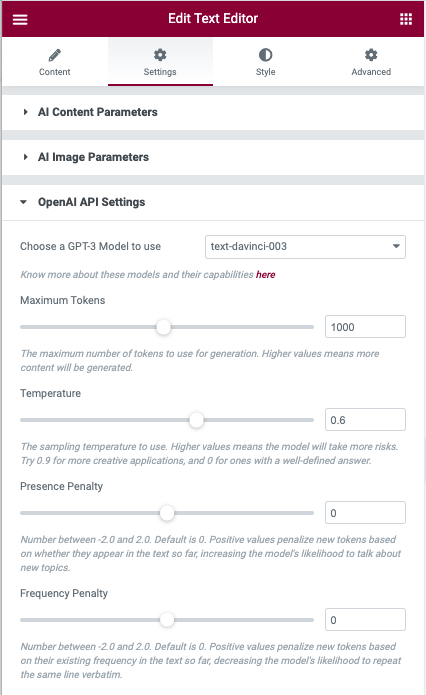 Assistente de IA para Elementor - OpenAI GPT