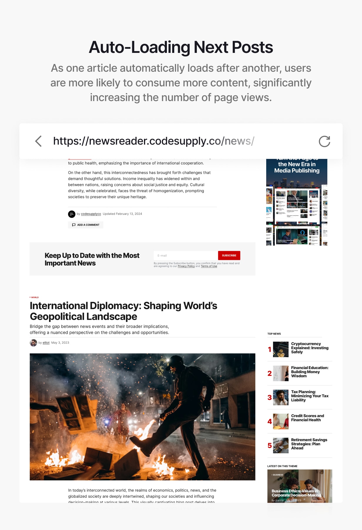 Newsreader - Revolutionary WordPress Theme for Digital Media