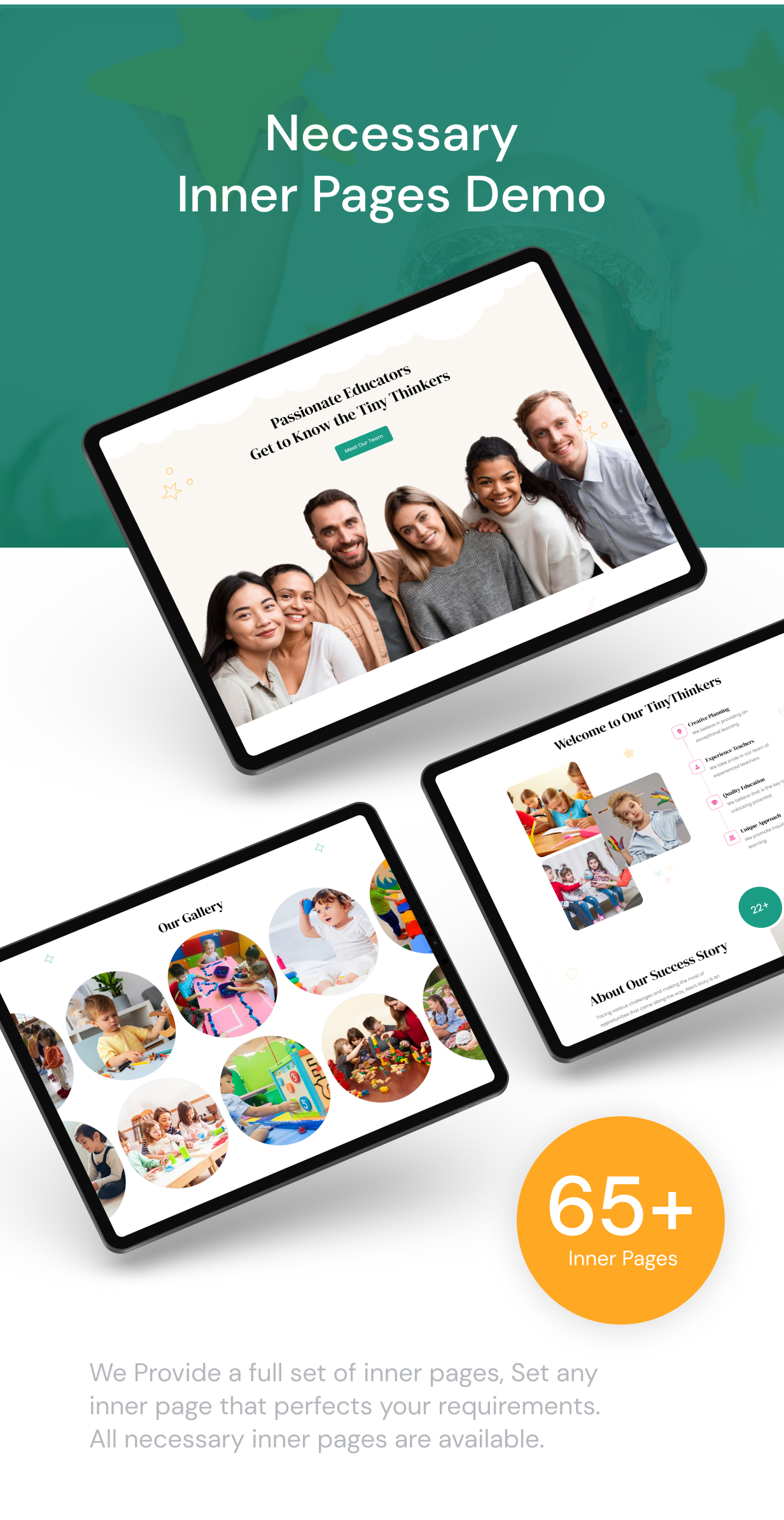 TinyThinkers - Children Kindergarten School Education Figma Design Template - 3