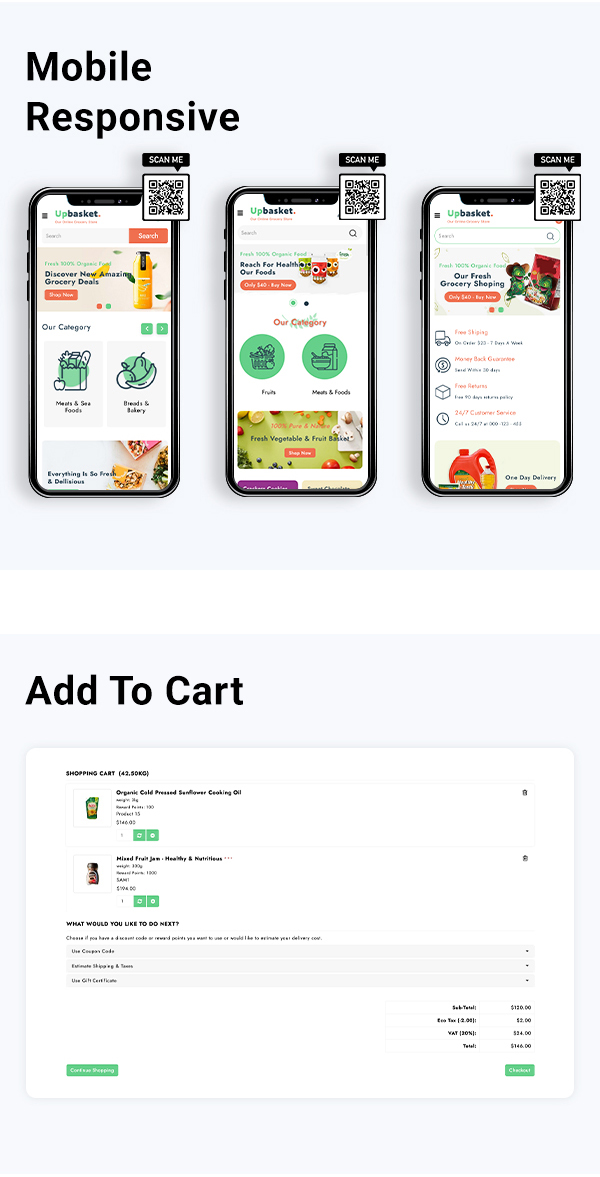 Upbasket - Multipurpose Grocery & Supermarket OpenCart Theme - 3